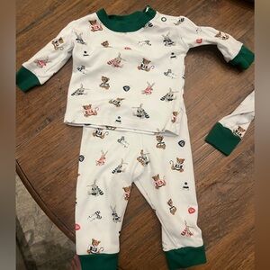 Lake bear and bunny Christmas holiday pajamas